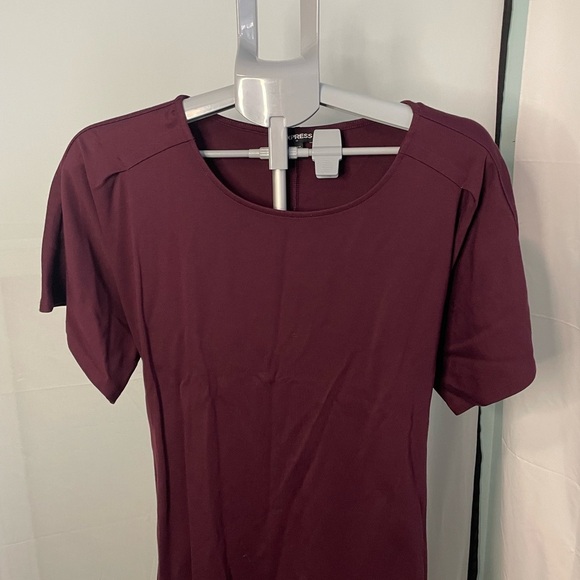 Express Burgundy mini dress size‎ medium - Picture 3 of 9